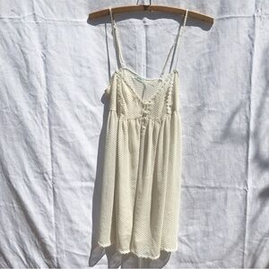 Babydoll Nightgown Slip - french cottagecore - micro polka dot daisy